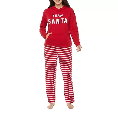 North Pole Trading Co. Team Santa Womens Long Sleeve 2-pc. Maternity Pajama Sets