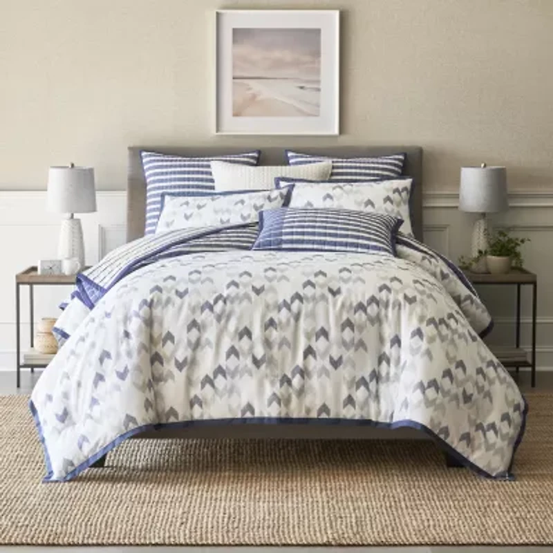 Fieldcrest Herringbone 3-pc. Geometric Comforter Set