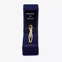 Sparkle Allure Womens Cubic Zirconia 18K Gold Over Brass Knot Bangle Bracelet