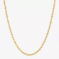 Womens 14K Gold 22 Inch Rope Chain Necklace