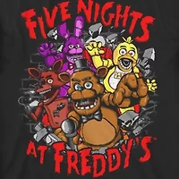 Little & Big Kid Boys Crew Neck Short Sleeve Regular Fit Five Nights at Freddys Graphic T-Shirt