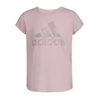 adidas Big Kid Girls Crew Neck Short Sleeve Regular Fit Graphic T-Shirt
