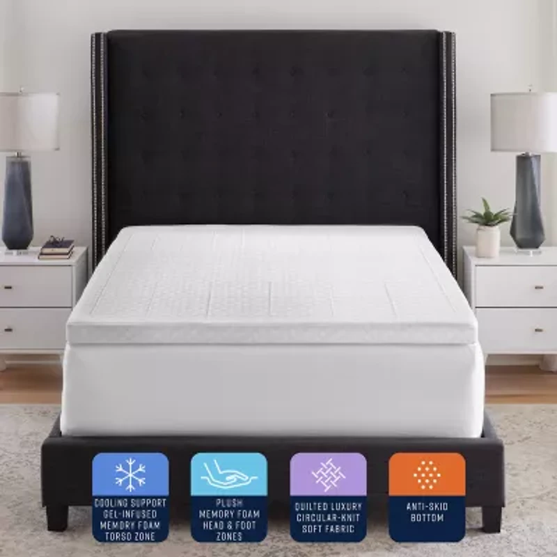 Bodipedic Home Zoned Topper Memory Foam Mattress Topper