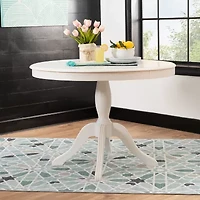 Newbern Round Wood-Top Dining Table