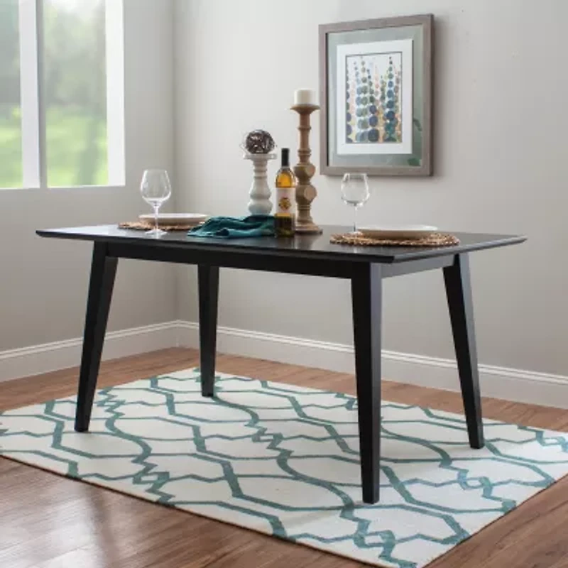Charlet Rectangular Wood-Top Dining Table