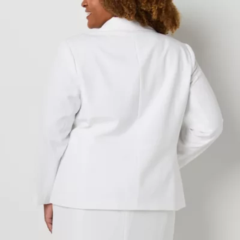 Black Label by Evan-Picone Womens Plus Classic Fit Suit Jacket