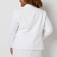Black Label by Evan-Picone Womens Plus Classic Fit Suit Jacket