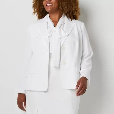 Black Label by Evan-Picone Womens Plus Classic Fit Suit Jacket
