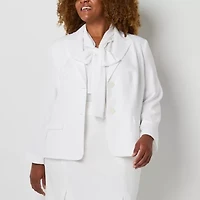 Black Label by Evan-Picone Womens Plus Classic Fit Suit Jacket