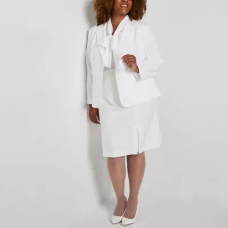 Black Label by Evan-Picone Womens Plus Classic Fit Suit Jacket