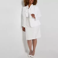Black Label by Evan-Picone Womens Plus Classic Fit Suit Jacket
