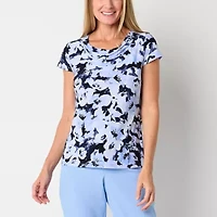 Black Label by Evan-Picone Womens Cowl Neck Sleeveless Blouse