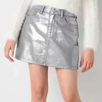 Arizona Womens Juniors Mid Rise A-Line Skirt