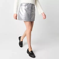 Arizona Womens Juniors Mid Rise A-Line Skirt
