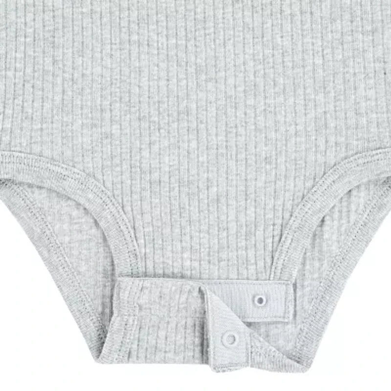 Huggies Baby Girls Crew Neck Long Sleeve Rib 2-pc. Bodysuit