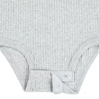 Huggies Baby Girls Crew Neck Long Sleeve Rib 2-pc. Bodysuit