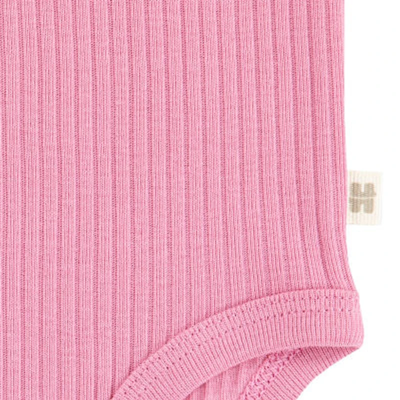 Huggies Baby Girls Crew Neck Long Sleeve Rib 2-pc. Bodysuit