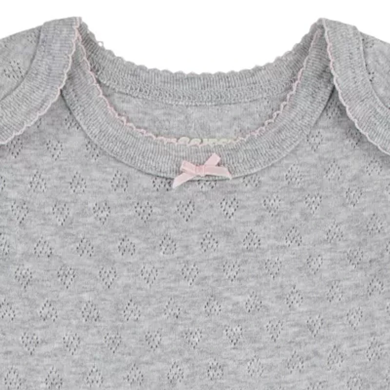 Huggies Baby Girls Crew Neck Short Sleeve 3-pc. Bodysuit