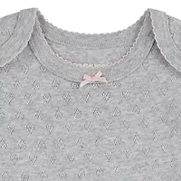 Huggies Baby Girls Crew Neck Short Sleeve 3-pc. Bodysuit
