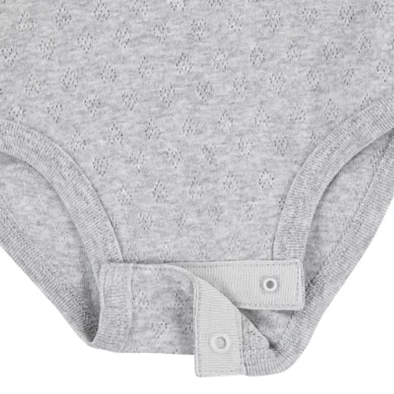 Huggies Baby Girls Crew Neck Short Sleeve 3-pc. Bodysuit