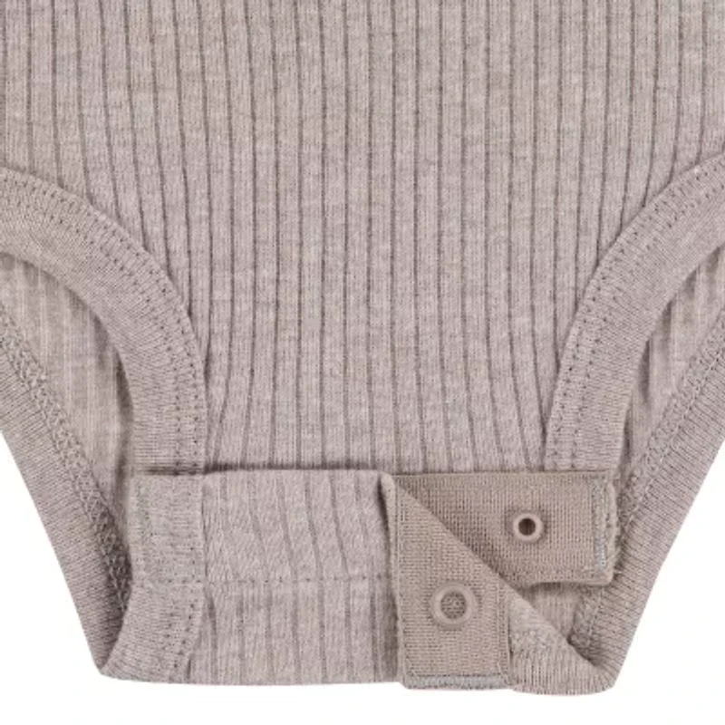 Huggies Baby Boys Crew Neck Long Sleeve Rib 2-pc. Bodysuit