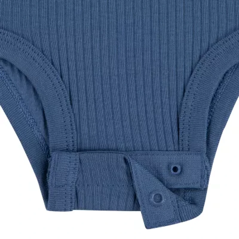 Huggies Baby Boys Crew Neck Long Sleeve Rib 2-pc. Bodysuit