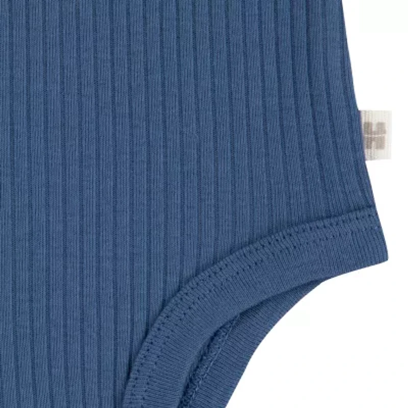 Huggies Baby Boys Crew Neck Long Sleeve Rib 2-pc. Bodysuit