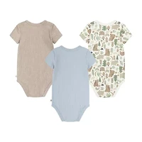Huggies Baby Boys Crew Neck Short Sleeve Rib 3-pc. Bodysuit