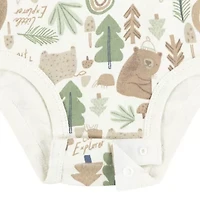 Huggies Baby Boys Crew Neck Short Sleeve Rib 3-pc. Bodysuit