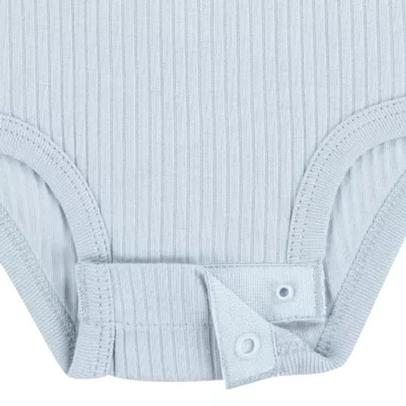 Huggies Baby Boys Crew Neck Short Sleeve Rib 3-pc. Bodysuit