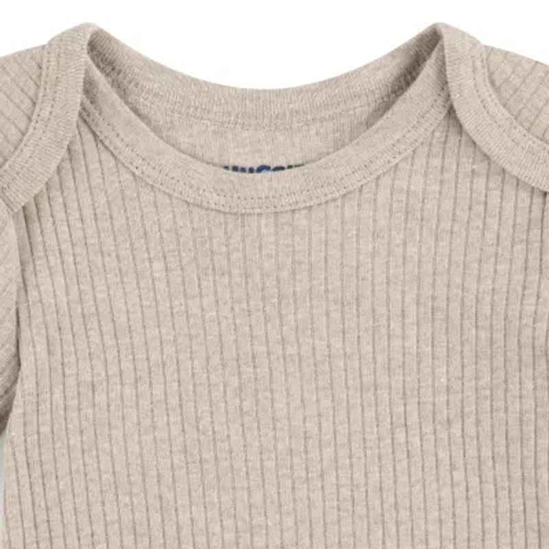 Huggies Baby Boys Crew Neck Short Sleeve Rib 3-pc. Bodysuit