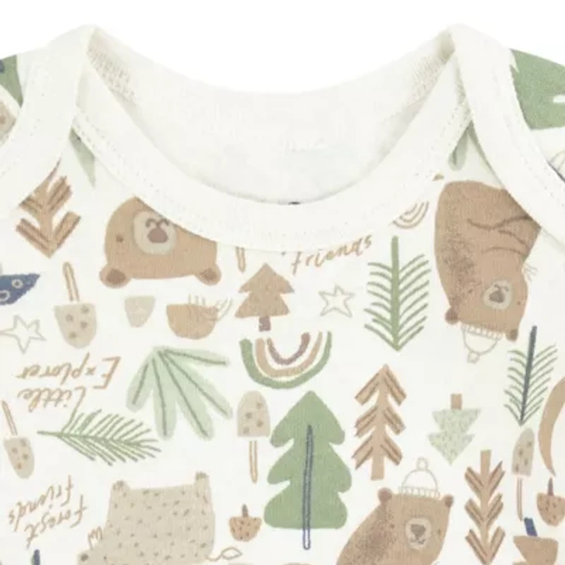 Huggies Baby Boys Crew Neck Short Sleeve Rib 3-pc. Bodysuit