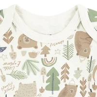Huggies Baby Boys Crew Neck Short Sleeve Rib 3-pc. Bodysuit
