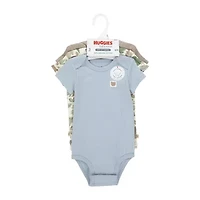 Huggies Baby Boys Crew Neck Short Sleeve Rib 3-pc. Bodysuit