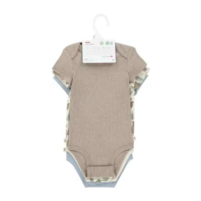 Huggies Baby Boys Crew Neck Short Sleeve Rib 3-pc. Bodysuit