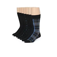 Van Heusen Fancy Dress Mens 7 Pair Crew Socks