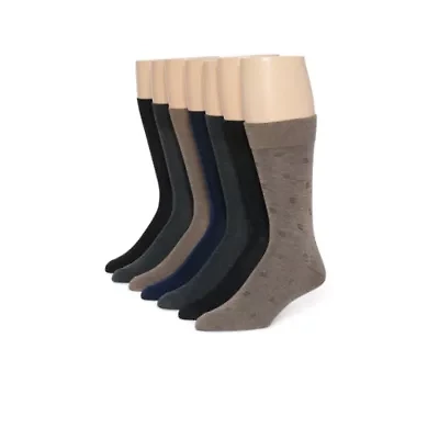 Van Heusen Fancy Dress Mens 7 Pair Crew Socks