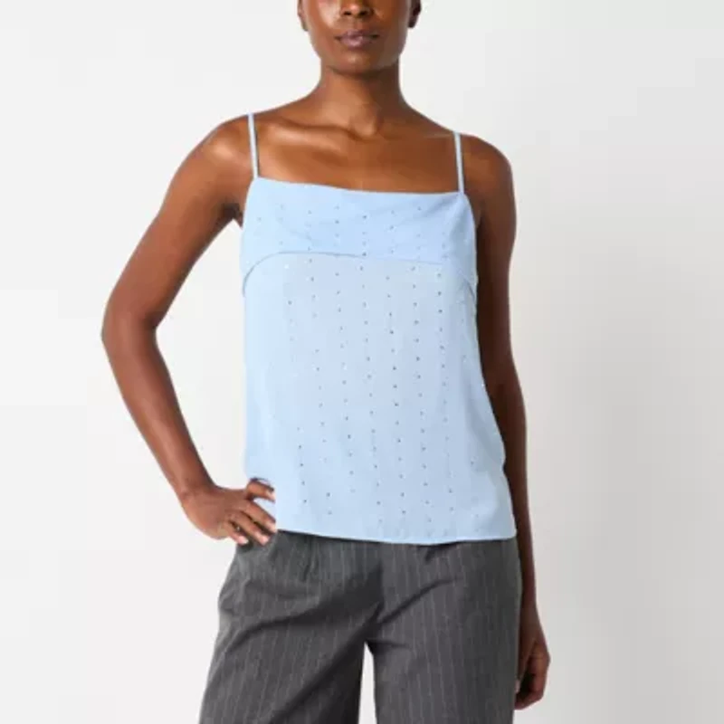 Worthington Womens Square Neck Sleeveless Camisole