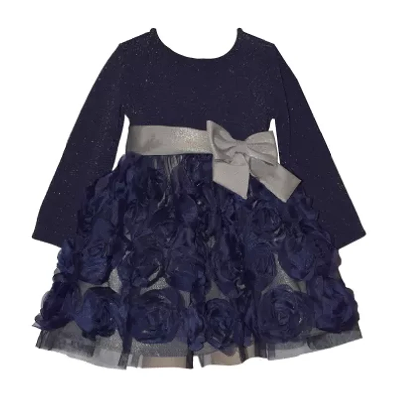 Bonnie Jean Baby Girls Long Sleeve Empire Waist Dress