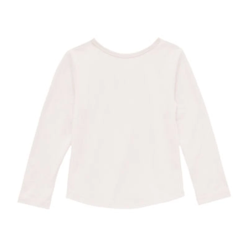 Toddler Girls Round Neck Long Sleeve Loose Fit Marie Graphic T-Shirt