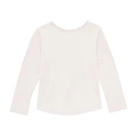Toddler Girls Round Neck Long Sleeve Loose Fit Marie Graphic T-Shirt