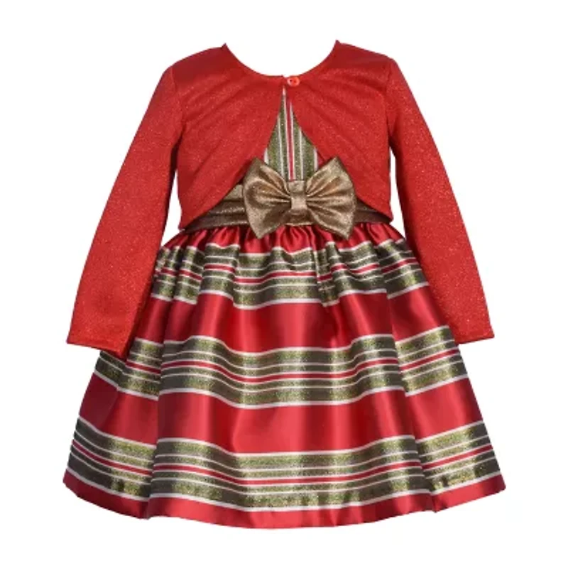 Bonnie Jean Toddler Girls Striped Dress Set