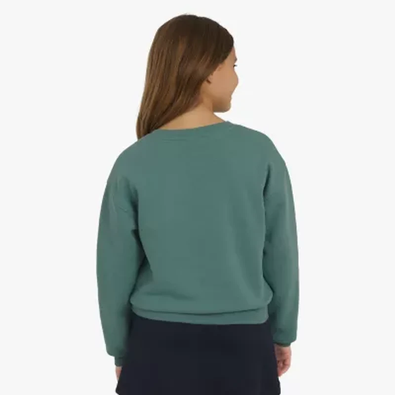 Champion Big Kid Girls Crew Neck Fleece Long Sleeve Sweatshirt