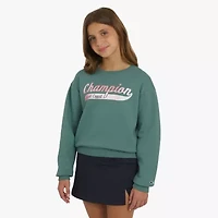 Champion Big Kid Girls Crew Neck Fleece Long Sleeve Sweatshirt