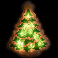 Northlight 12.5in Prelit Tree Christmas Window Decor