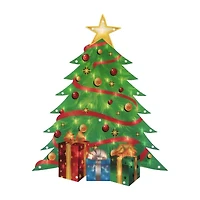 Northlight 22.5in  Tree With Presents Christmas Window Decor