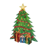 Northlight 22.5in  Tree With Presents Christmas Window Decor