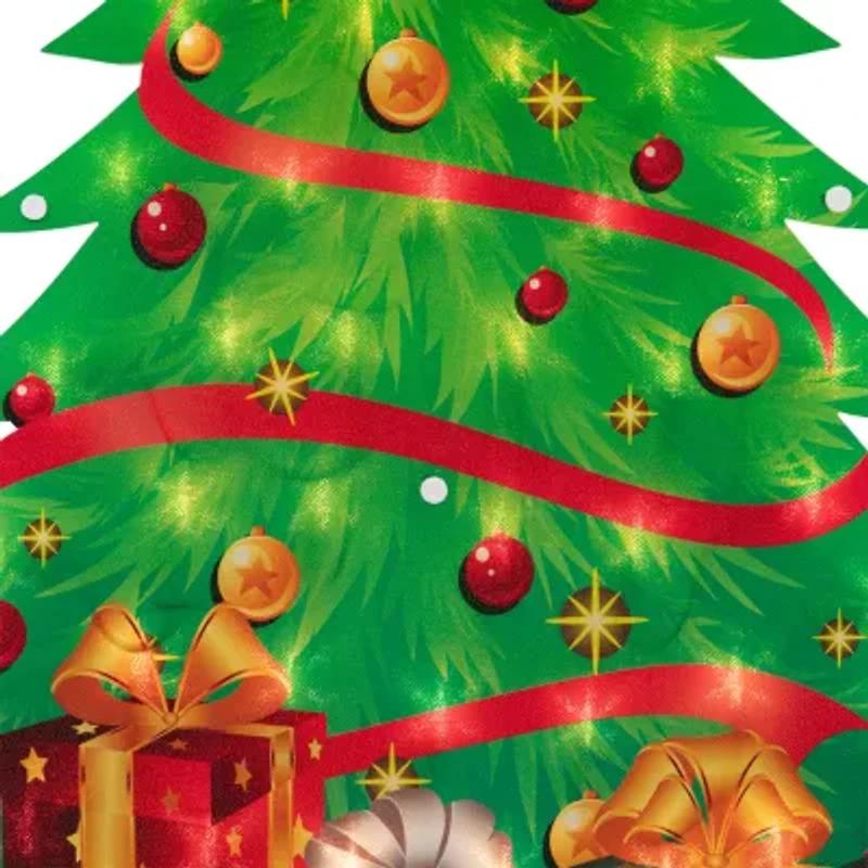 Northlight 22.5in  Tree With Presents Christmas Window Decor