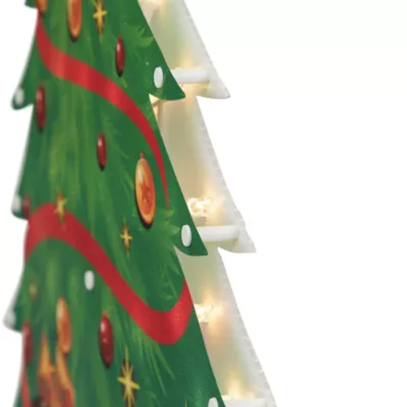 Northlight 22.5in  Tree With Presents Christmas Window Decor