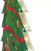 Northlight 22.5in  Tree With Presents Christmas Window Decor